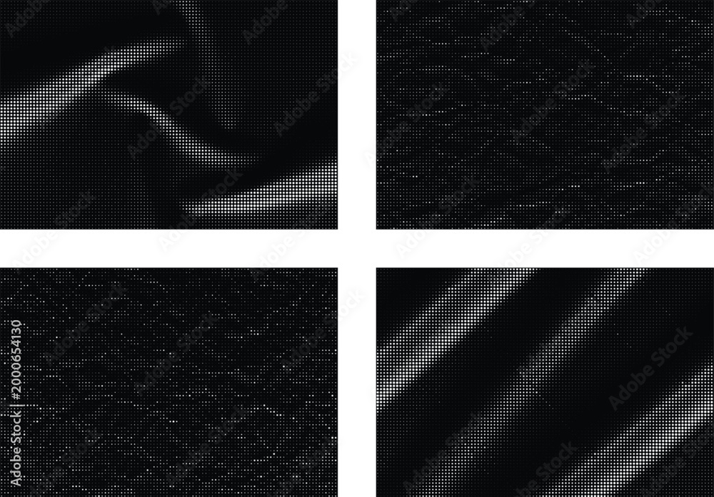 Fototapeta premium Abstract halftone pattern backgrounds with diverse forms.