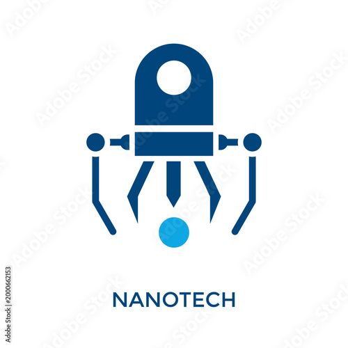 Nanotech Icon Dual Tone Style. Vector Illustration For Graphic Design