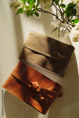 Chocolate gift wrapping with boxes and paper, dessert and sweet handmade snack, indulgence captured in rustic presentation and artisanal packaging for studio photography
