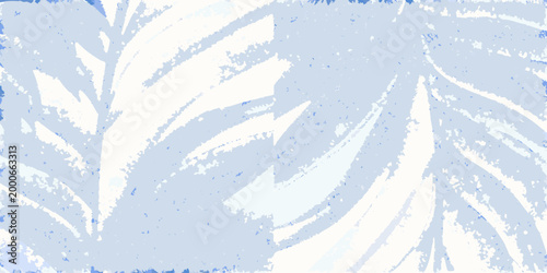 delicate botanical pattern with white leaves on light blue background high quality professional detailed modern