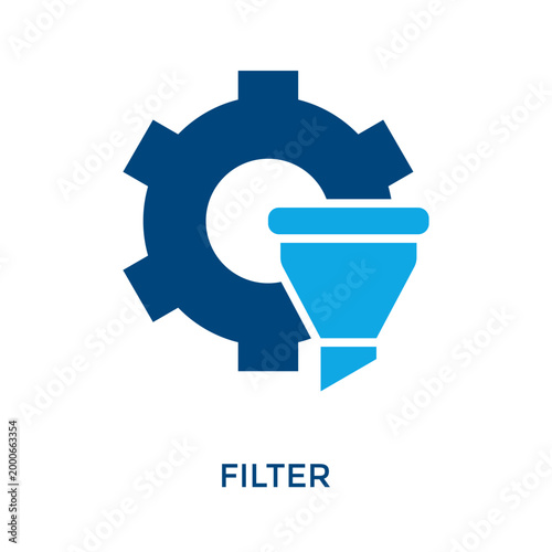 Filter Icon Dual Tone Style. Vector Illustration For Graphic Design