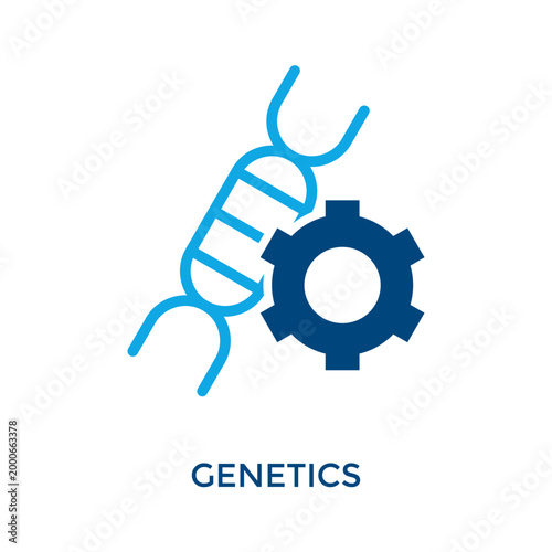 Genetics Icon Dual Tone Style. Vector Illustration For Graphic Design