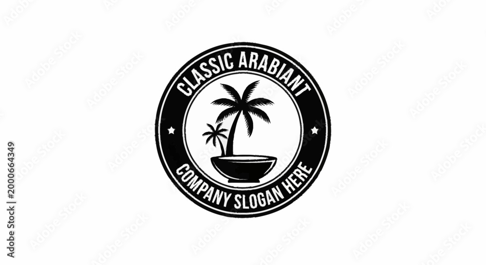 Fototapeta premium Classic Arabiant Company Slogan Here Logo Design.