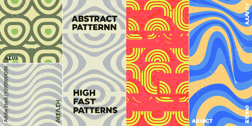abstract patterns with bold colors and dynamic shapes high quality professional detailed modern elegant stylish