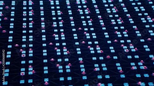 3D Animation: Dynamic Shot of Cute Red AI Agents Executing Various Tasks, Doing Research and Performing Process Automation. Agentic AI Platform Where Autonomous Agents Working Together to Achieve Goal
