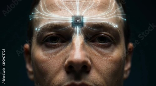 Futuristic Brain Chip Implant Enhances Human Intelligence and Connectivity