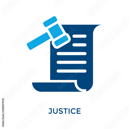 Justice Icon Dual Tone Style. Vector Illustration For Graphic Design