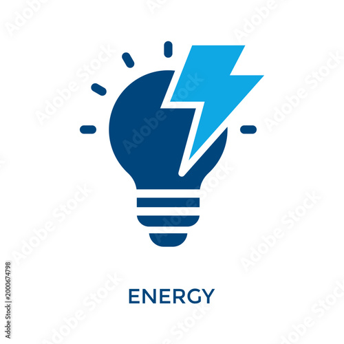 Energy Icon Dual Tone Style. Vector Illustration For Graphic Design