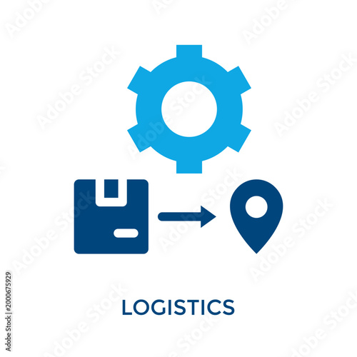 Logistics Icon Dual Tone Style. Vector Illustration For Graphic Design