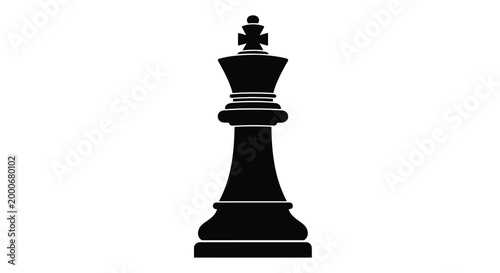 chess king silhouette on white background high quality professional detailed modern elegant stylish clean crisp vibrant colorful digital creative innovative