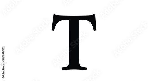 capital letter t in bold black font on white background high quality professional detailed modern elegant stylish clean crisp vibrant
