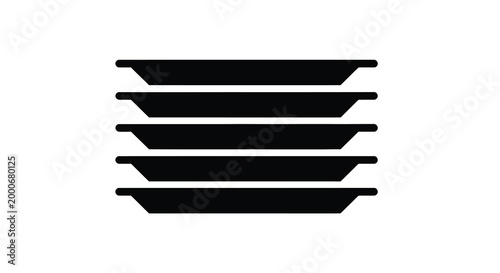 stacked rectangular shapes in black on white background high quality professional detailed modern elegant stylish clean crisp vibrant colorful digital