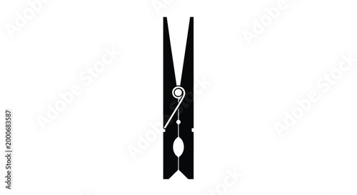 clothespin silhouette on white background high quality professional detailed modern elegant stylish clean crisp vibrant colorful digital creative innovative contemporary