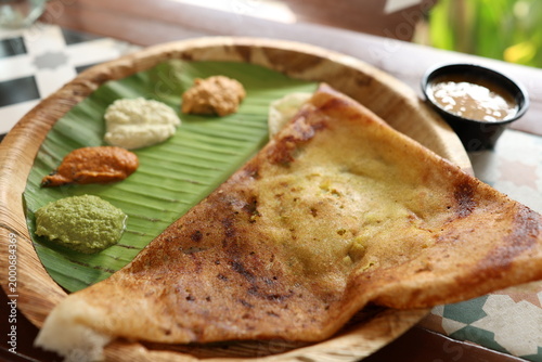 South Indian cuisine dosa at a restaurant