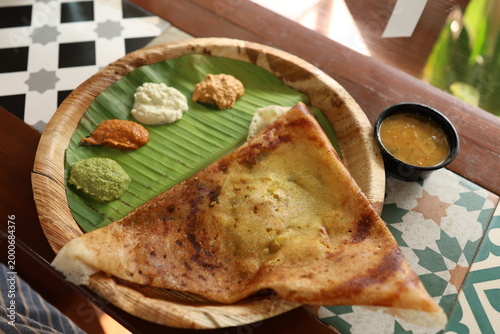 South Indian cuisine dosa at a restaurant