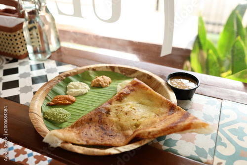 South Indian cuisine dosa at a restaurant
