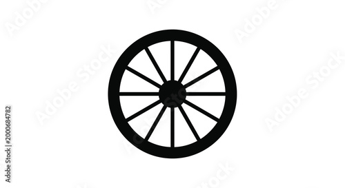 spoke wheel silhouette on white background high quality professional detailed modern elegant stylish clean crisp vibrant colorful digital creative innovative