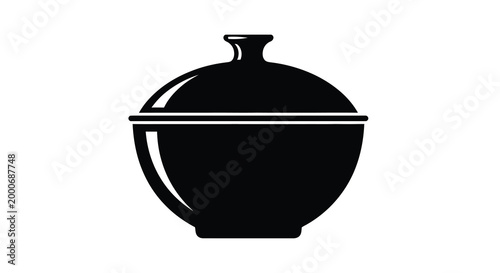 covered bowl silhouette on white background high quality professional detailed modern elegant stylish clean crisp vibrant colorful digital creative innovative