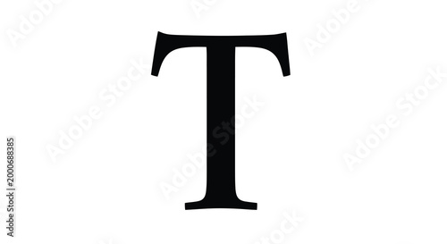 capital letter t in bold black font on white background high quality professional detailed modern elegant stylish clean crisp vibrant