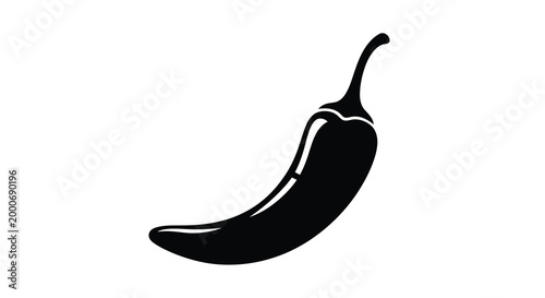 chili pepper silhouette on white background high quality professional detailed modern elegant stylish clean crisp vibrant colorful digital creative innovative