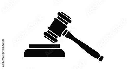 judge s gavel and sound block silhouette on white background high quality professional detailed modern elegant stylish clean crisp vibrant