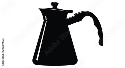 kettle silhouette with sleek modern design on white background high quality professional detailed elegant stylish clean crisp vibrant colorful digital
