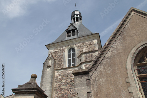 medieval church (saint-pierre) in ancenis in france 