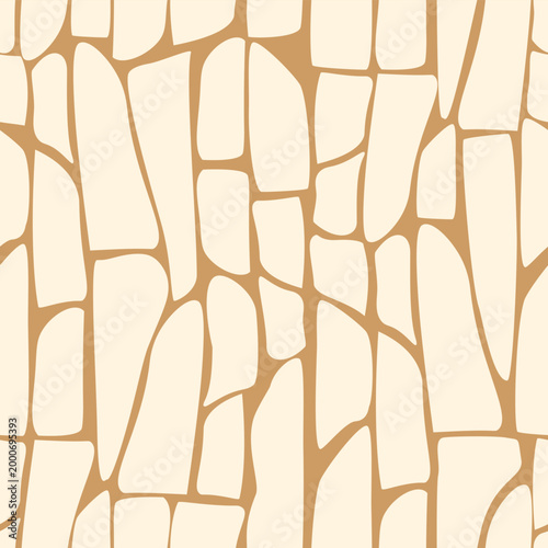 Abstract Shapes Decorative seamless pattern. Repeating background. Tileable wallpaper print.