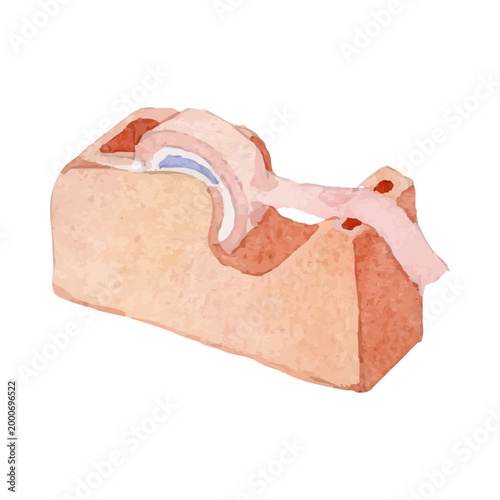 Watercolor Style Adhesive Tape Dispenser Desk Office Supply