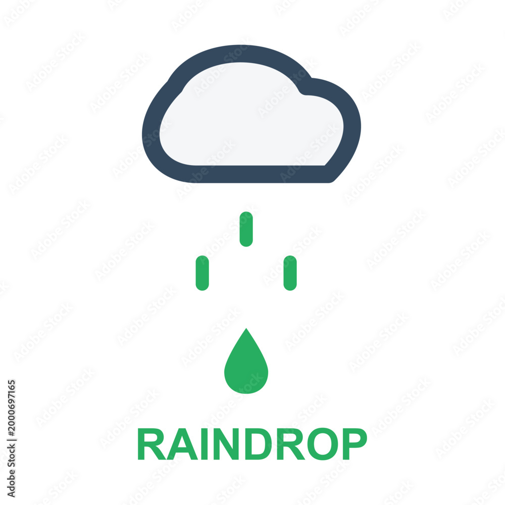 Obraz premium World environment day raindrop icon symbolizing climate action ecological balance