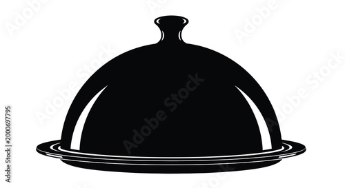 cloche dome silhouette on white background high quality professional detailed modern elegant stylish clean crisp vibrant colorful digital creative innovative