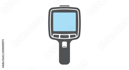 Thermal Camera Handheld Device Icon with Blue Screen