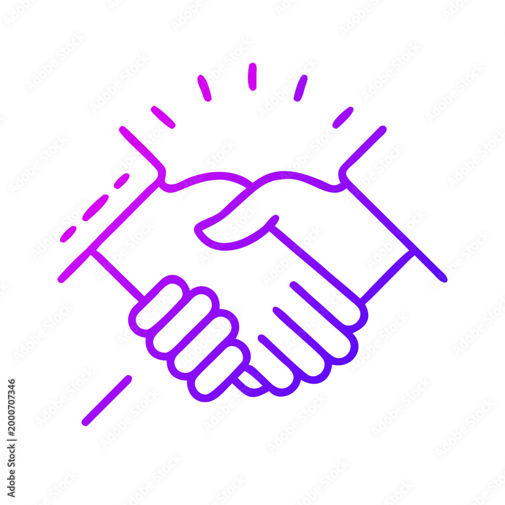 Fototapeta premium Handshake symbolizing partnership and cooperation in modern design 