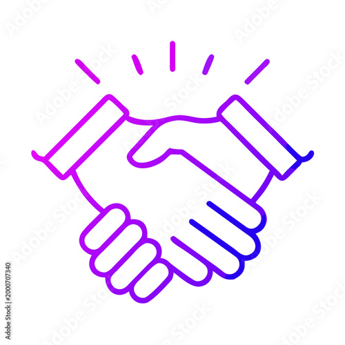 Handshake symbolizing partnership and agreement in modern style  