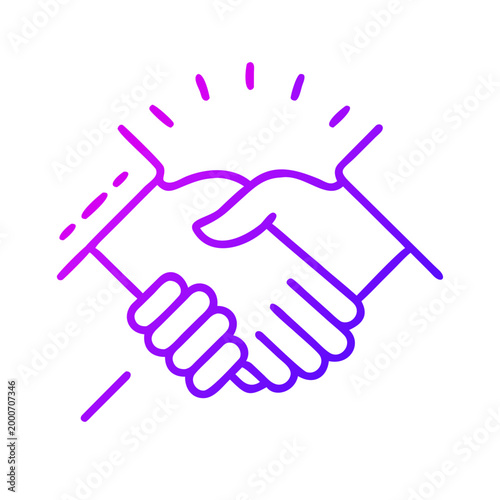 Handshake symbolizing partnership and cooperation in modern design  