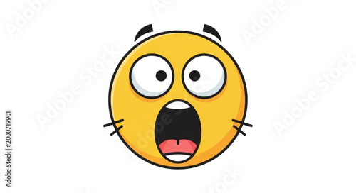 Shocked Emoji Face Expression.