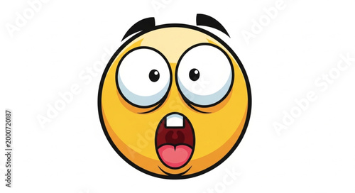 Shocked Emoji Face with Wide Eyes and Open Mouth.