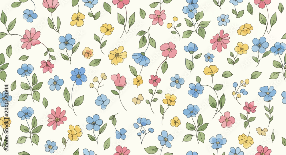 Fototapeta premium Bright and playful floral arrangement with a fresh springtime atmosphere