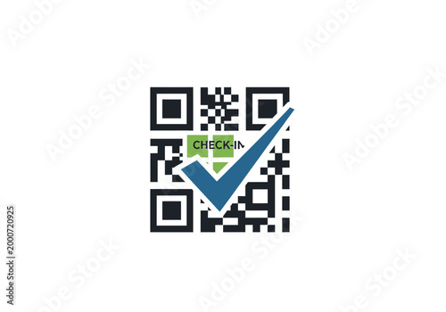 QR code with check mark.