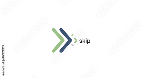 Skip logo with chevron design.