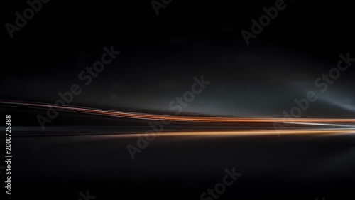 Motioned Light Trails Across Dark Background Streaming