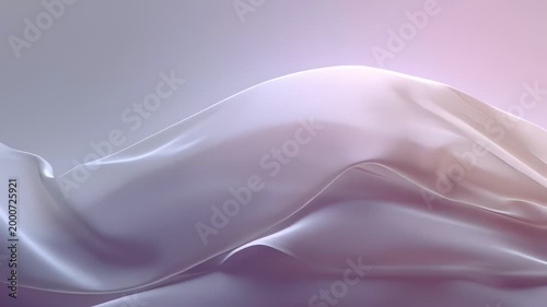 Majestic flowing Fabric Wave in Soft Light