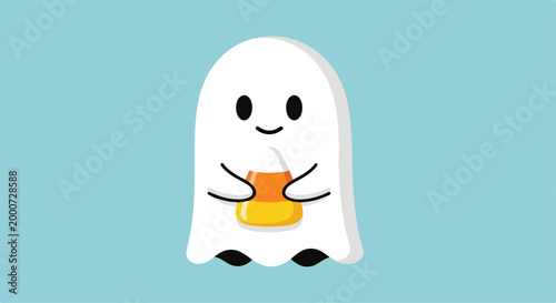 A ghost holding a cup