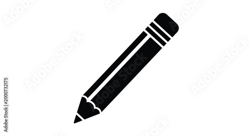 The Writing Instrument: A classic illustration showcases a sharpened pencil, symbol of creation and precision, rendered in bold lines, evoking clarity and focus.