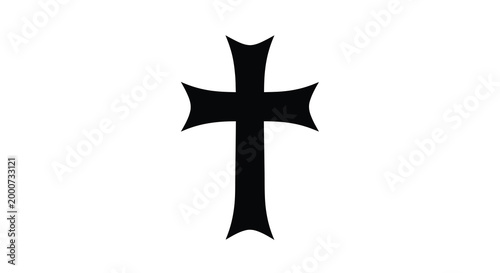 Sacred Symbol of Faith: A bold, black cross stands as a timeless emblem of faith, hope, and spiritual connection.