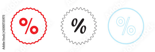 Discount percentage icon sign symbol
