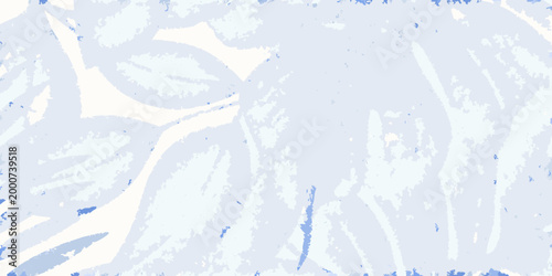 delicate botanical pattern with abstract leaf shapes in soft blue high quality professional detailed modern