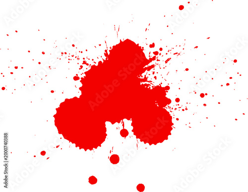 red blood watercolor ink brush dropped painting splatter splash grunge graphic element