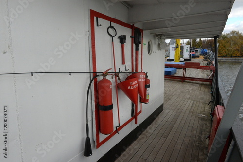 Принти на полотні A fire shield on board the medium-sized fishing trawler CPT-129