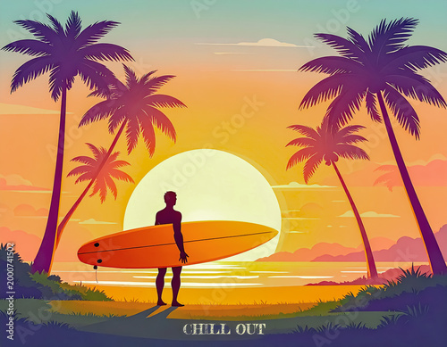 CHILL OUT – L’instant Surf au Soleil Couchant